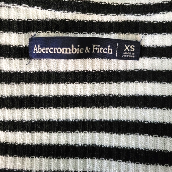 Square Neck Striped Ruched Tie Lettuce Hem Crop Top - Picture 5 of 6